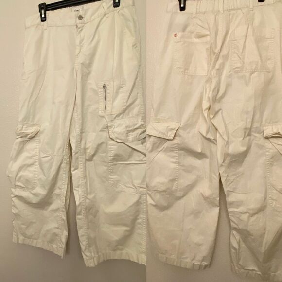 BDG Urban Outfitters white hi rise wide leg Cargo Pants womans 6 - Picture 1 of 13